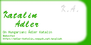 katalin adler business card